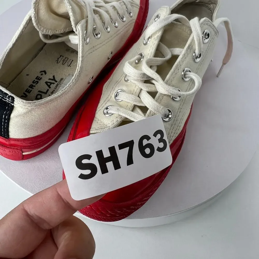 Comme des Garçons PLAY x Converse 7 Womens Red Sole Chuck 70 Low Sneaker